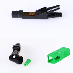 Elfcam - Lot de 5 Connecteurs Rapides Fibre Optique SC/APC - Simplex Monomode (SM), Haute Précision^Elfcam-shop Best