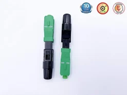 Elfcam - Lot de 5 Connecteurs Rapides Fibre Optique SC/APC - Simplex Monomode (SM), Haute Précision^Elfcam-shop Best