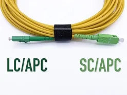 Elfcam - 0.5m Câble à Fibre Optique SC/APC à LC/APC Monomode Simplex 9/125um OS2 Jarretière Optique LSZH Jaune^Elfcam-shop Clearance