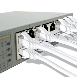 Elfcam - 40m Câble Ethernet RJ45 Cat 6 Rond Blanc 1Gbps 26AWG, LAN/WAN, Idéal PC, Modem, Routeur, Box Fibre^Elfcam-shop Outlet