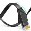 Elfcam - 10m Câble Ethernet RJ45 Cat7 Flat Noir, 10Gbps 600MHz, Cuivre, SFTP, Anti-Bruit, PC, Modem, Routeur^Elfcam-shop New
