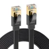 Elfcam - 25m Câble Ethernet RJ45 Cat7 Flat Noir, 10Gbps 600MHz, Cuivre, SFTP, Anti-Bruit, PC, Modem, Routeur-Elfcam-shop