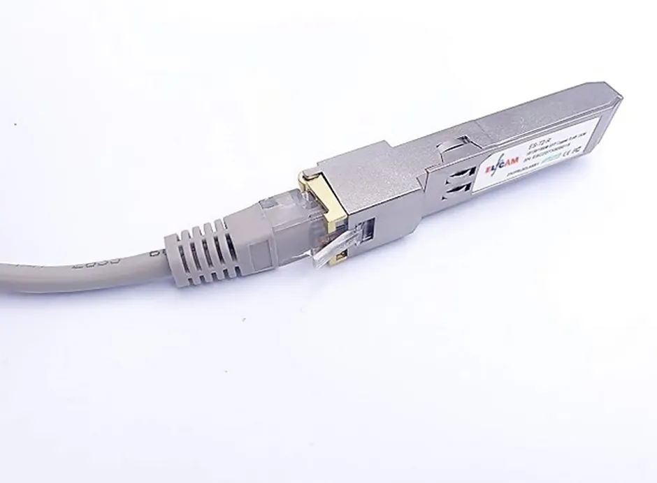 Elfcam - Module SFP+ 10GBase-T RJ45 - 30 m sur Câble Ethernet Cat7/Cat8, Compatible Freebox Ultra^Elfcam-shop Outlet