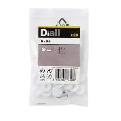 Embout blanc à clipser ø6-8 mm - 20 pièces^Diall Online