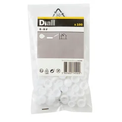 Embout blanc à clipser ø6-8 mm - 100 pièces-Diall Clearance