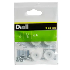 Embout en plastique 22 mm x 4, transparent-Diall
