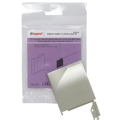 Embout sabot droit pour plinthe CELIANE Déco titane 82 x 12,5 mm-Legrand Best