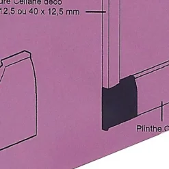 Embout sabot droit pour plinthe CELIANE Déco blanc 82 x 12,5 mm^Legrand Discount