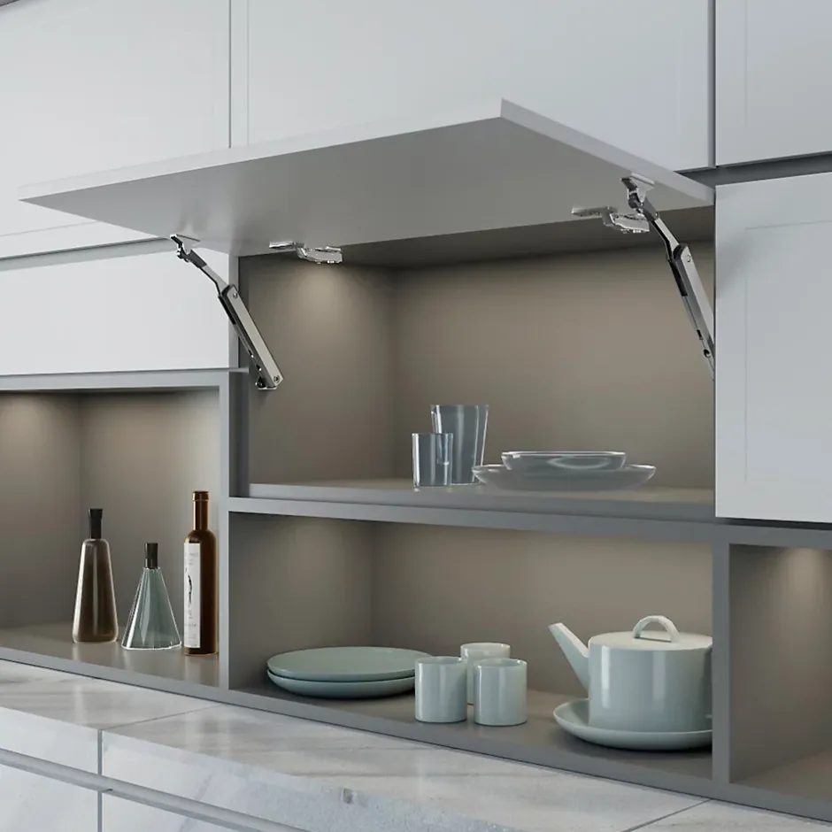 Compas pour portes levantes Altius One, Gamme de force 940-1710, Acier, Nickelé-Emuca Sale