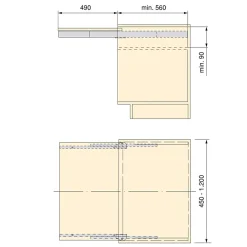 Emuca Coulisses de table télescopique Shot, Aluminium, Inox anodisé- Outlet
