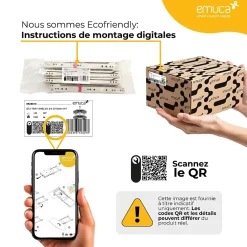 Emuca Jeu de coulisses à billes à sorties totale avec supports, hauteur 45mm, longueur 300mm, Acier, Zingué^ Discount