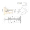 Emuca Jeu de coulisses invisibles pour tiroir Silver, à sortie totale, avec fermeture amortie et loqueteau, profondeur 490mm,- Hot