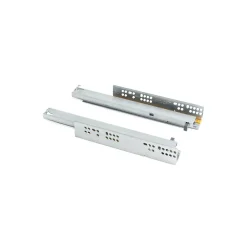 Emuca Jeu de coulisses invisibles Silver, Coulisse à sortie totale, fermeture amortie, profondeur 250mm, acier, zingué^ Clearance