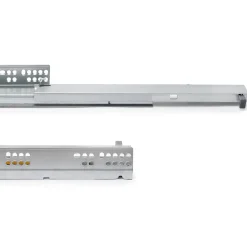 Emuca Jeu de coulisses invisibles Silver, coulisse à sortie totale, push, profondeur 400mm, Acier, Zingué- Outlet