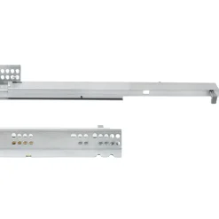 Emuca Jeu de coulisses invisibles Silver, Coulisse à sortie totale, fermeture amortie, profondeur 550mm, Acier, Zingué^ Clearance