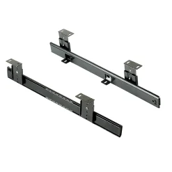 Emuca Jeu de coulisses porte-clavier à billes en acier, acier, zingué noir^ Discount