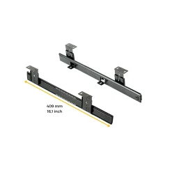 Emuca Jeu de coulisses porte-clavier à billes en acier, acier, zingué noir^ Discount