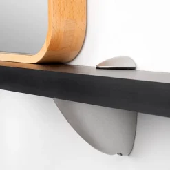 Jeu de supports pour tablette en bois ou en verre Pelicano, Plastique et Zamak, Peint en aluminium^Emuca Sale