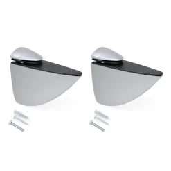 Jeu de supports pour tablette en bois ou en verre Pelicano, Plastique et Zamak, Peint en aluminium^Emuca Sale