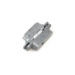 Lot de 2 charnières à boîtier pour portillon, charge 40kg, ouverture à 180 degrés, Zamak, Blanc-Emuca Clearance