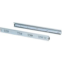 Emuca Lot de 5 coulisses pour tiroirs, roulement à billes, hauteur 45mm, profondeur 450mm, sortie totale, zingué^ New