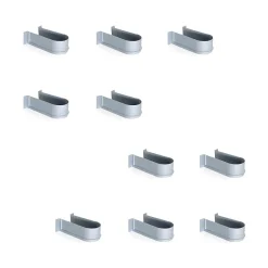 Lot de 10 Economiseurs de siphon de tiroir de bain, courbés, Plastique, Gris^Emuca Hot