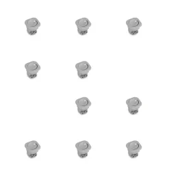 Lot de 10 interrupteurs à encastrer D21x21, Plastique, Gris^Emuca Outlet