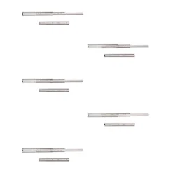 Emuca Lot de 5 jeux de Coulisses pour tiroirs, roulement à billes, hauteur 45mm, profondeur 350mm, sortie totale, zingué- New