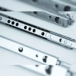 Emuca Lot de 5 jeux de coulisses de tiroir, roulement à billes, hauteur 17mm, profondeur 214mm, sortie partielle, zingué- Online