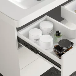 Emuca Lot de 5 jeux de Coulisses pour tiroirs, roulement à billes, hauteur 45mm, profondeur 500mm, sortie totale, Noir^ Sale