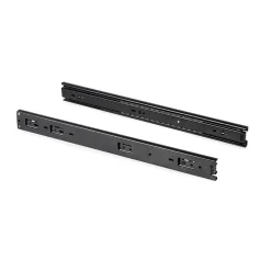 Emuca Lot de 5 jeux de Coulisses pour tiroirs, roulement à billes, hauteur 45mm, profondeur 500mm, sortie totale, Noir^ Sale