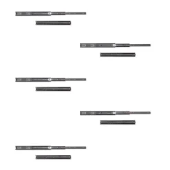 Emuca Lot de 5 jeux de Coulisses pour tiroirs, roulement à billes, hauteur 45mm, profondeur 400mm, sortie totale, Noir- New