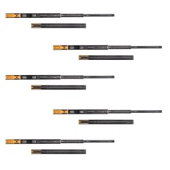 Emuca Lot de 5 jeux de Coulisses pour tiroirs, roulement à billes, hauteur 45mm, profondeur 550mm, sortie totale, fermeture- Best