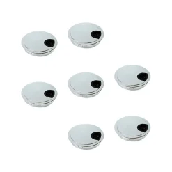 Lot de 7 passe-câbles circulaires, diamètre 80mm, à encastrer Zamak, Chromé,^Emuca Sale