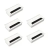 Lot de 5 Passe-câbles pour tables Quadrum, rectangulaires, 159x80mm, à encastrer, Aluminium, Peint en blanc^Emuca Sale