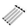 Lot de 4 pieds de table, diamètre 60mm, H 710mm, Acier, Chromé-Emuca Best