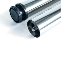 Lot de 4 pieds de table, diamètre 60mm, H 710mm, Acier, Chromé-Emuca Best
