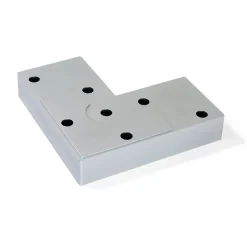 Lot de 20 pieds pour meuble Alumix 8, hauteur 12mm, Plastique, Peint en aluminium-Emuca Discount