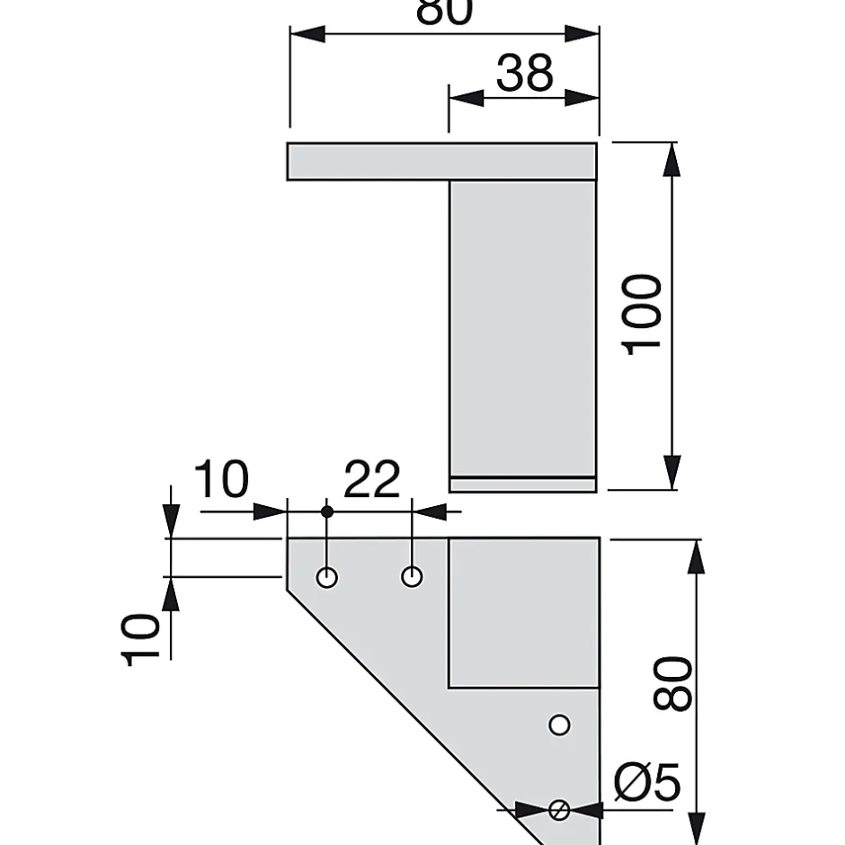 Lot de 4 pieds pour meuble Alumix 1, hauteur 100mm, Plastique, chromé^Emuca Hot