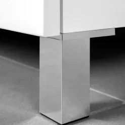 Lot de 4 pieds pour meuble Alumix 1, hauteur 100mm, Plastique, chromé^Emuca Hot