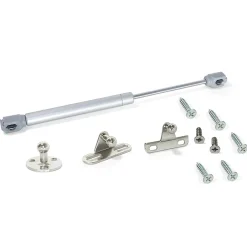 Lot de 10 pistons pour portes Relevable H, 11kg, course 100mm, avec loquets, acier et plastique, gris métallisé^Emuca Discount