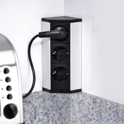 Multiconnecteur V Dock, Anodisé mat, Plastique et Aluminium.^Emuca Online