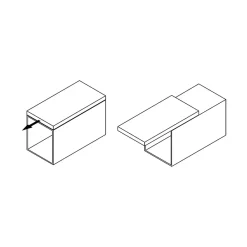 Emuca Rails de table coulissante Twice Top, Aluminium, Anodisé mat^ Hot