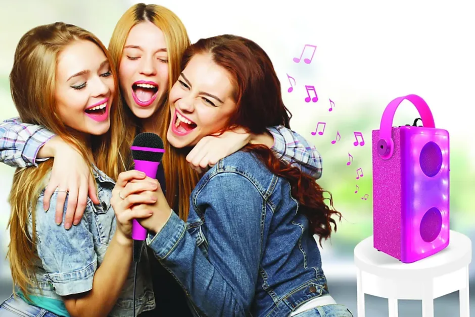 Enceinte Bluetooth lumineuse Rose avec micro^Lexibook Hot