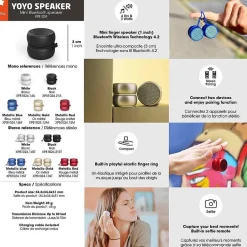 Enceinte Bluetooth YOYO Stéréo - Or - - Enceinte Bluetooth Or Or^Xoopar Online