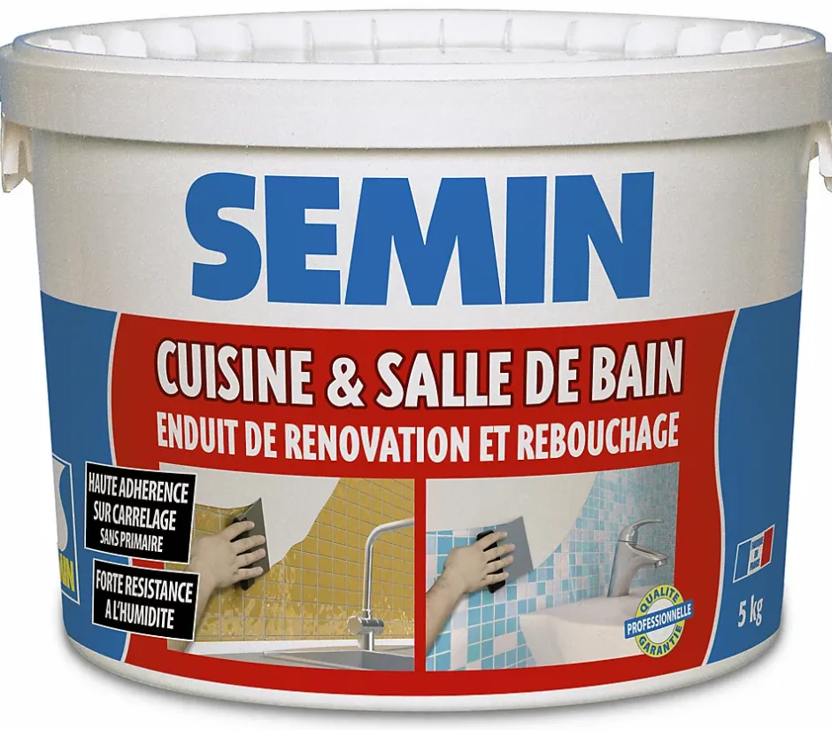 Enduit de Rebouchage Cuisine et Salle de Bains , Seau de 5 kg^Semin Clearance