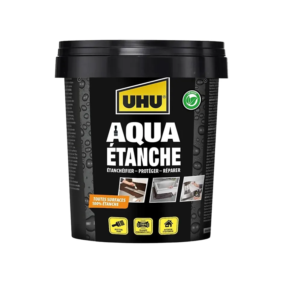 Enduit d'étanchéité noir Aqua étanche pot de 750 ml^UHU Clearance