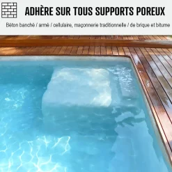 Enduit Piscine Hydrofuge - Etanchéité Piscine & Cuvelage : ARCACIM PISCINE Gris - Offre Spéciale : 5 x 25 Kg --Arcane Industries Best