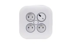 Enrouleur 3 prises + 2 USB-A/C -^Zenitech Clearance