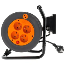 Enrouleur 4 prises + projecteur LED 15m-Zenitech